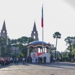 Participan empleados del Gobierno de Matamoros en ceremonia de honores organizada por Bienestar Social