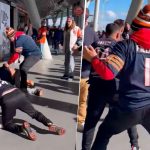 Brutal pelea entre los aficionados de los Chicago Bears