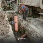 Avanzan labores en la Calle 11 de la Zona Centro de Matamoros