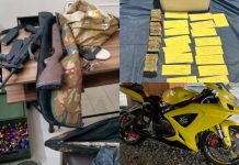 Aseguran armamento e inmuebles a célula delictiva en Veracruz