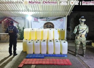 Aseguran cocaína, armas y combustible en operativo en Chiapas