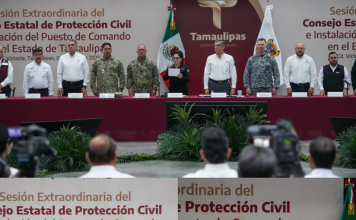 Participa rector de la UAT, Dámaso Anaya, en la instalación del Puesto de Comando Interinstitucional contra Ciclones