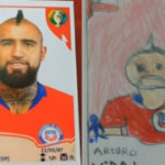 Niño pinta estampa de Arturo Vidal por no tener dinero para completar álbum