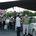 Largas filas por vacunación en Matamoros