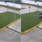 Mujer destroza su auto durante su prueba de manejo