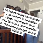 Mujer presume que su marido tiene una amante: «es muy trabajador, no nos falta nada»