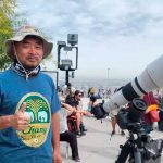 ¡Una buena aventura! Viajó desde Japón para fotografiar el eclipse solar en Torreón