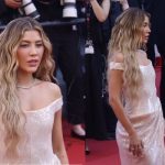 Michelle Salas deja en alto a la dinastía Pinal en Cannes al desfilar como diosa marina con vestido repleto de brillos