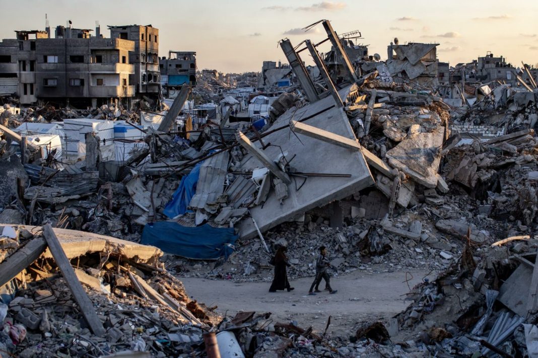 Destruction in Jabalia camp, northern Gaza Strip